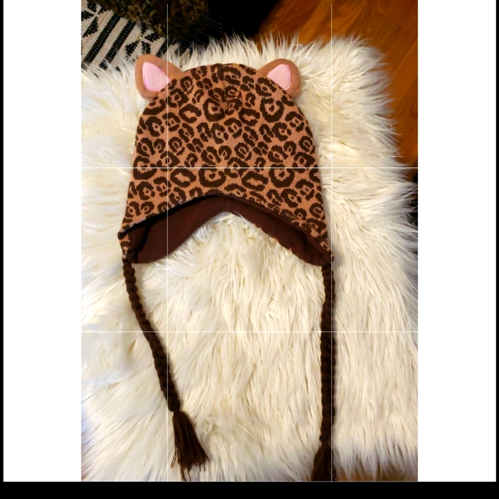 Leopard winter hat